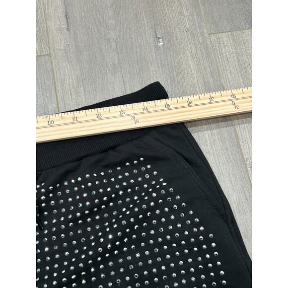 Alexander Wang Womens Jogger Pants High Rise Rhinestone Pockets Black Size XL - Picture 4 of 7